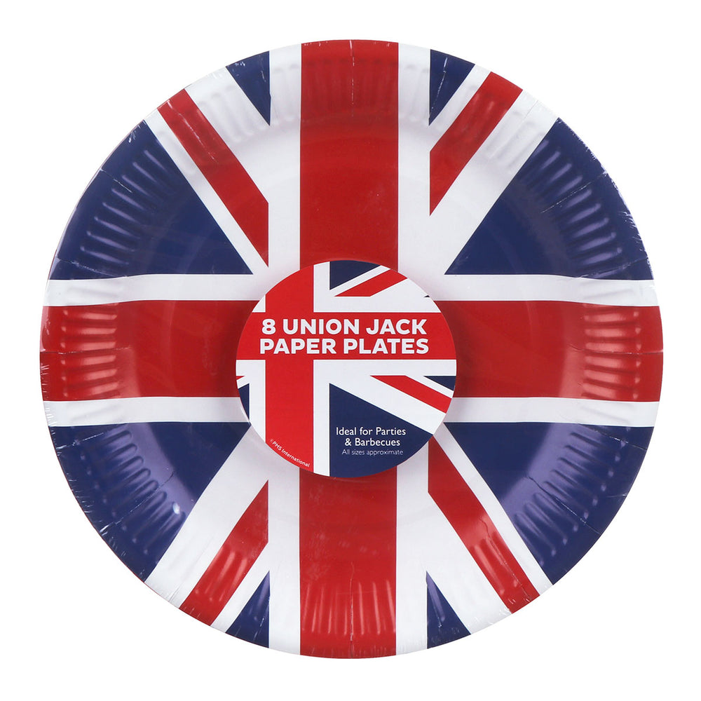 Union Jack 9" Paper Plate 8 pk