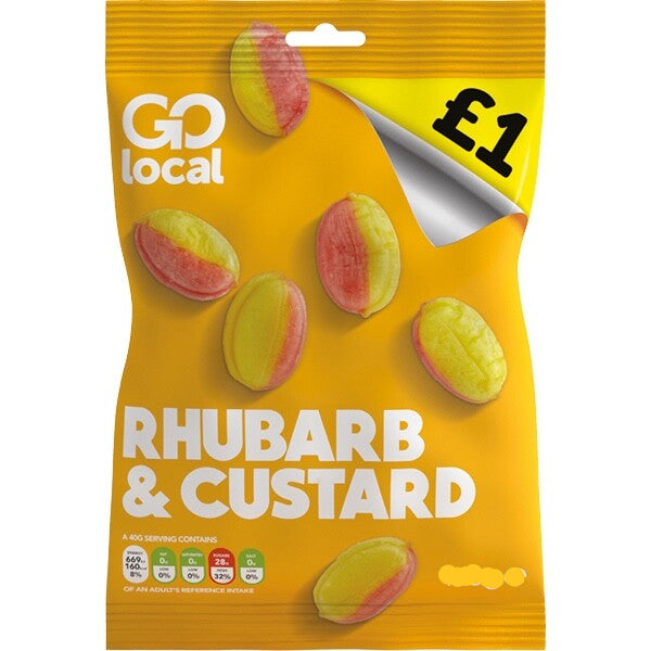 Go Local Rhubarb and Custard 130g