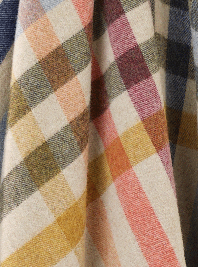 Henley Design Multicolour Merino Throw - Beige