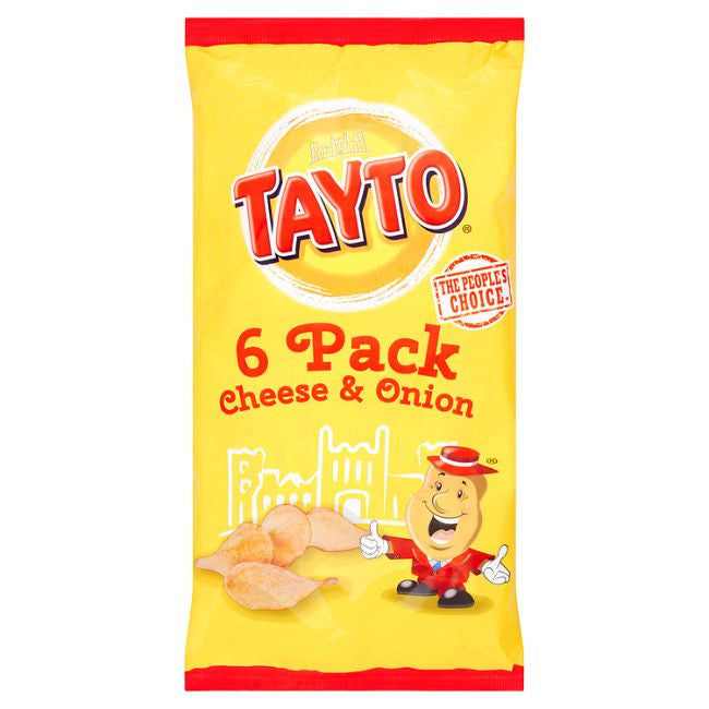 Tayto Cheese & Onion Crisps 6 pack