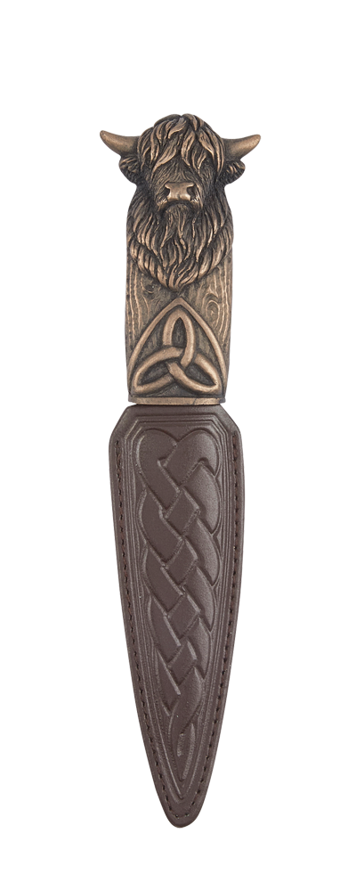 Bronze Highland Cow Daywear Sgian Dubh