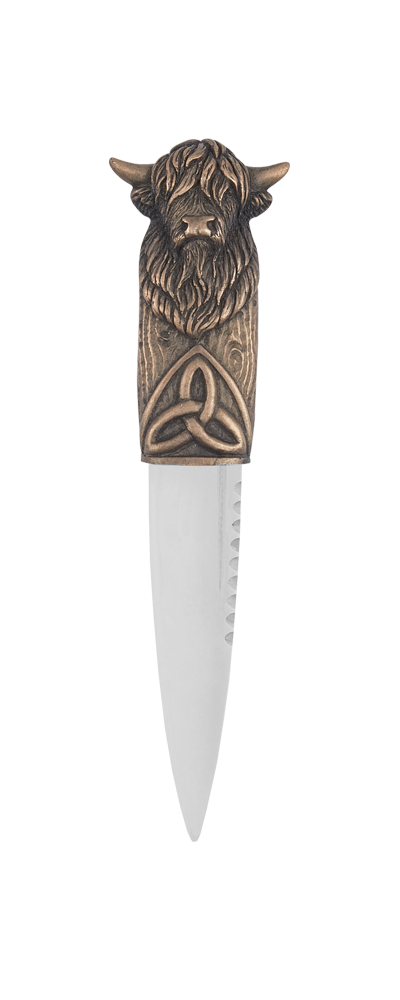 Bronze Highland Cow Daywear Sgian Dubh