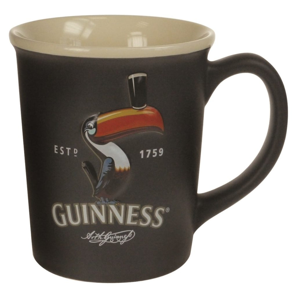 Guinness Large Black Toucan Embossed Mug