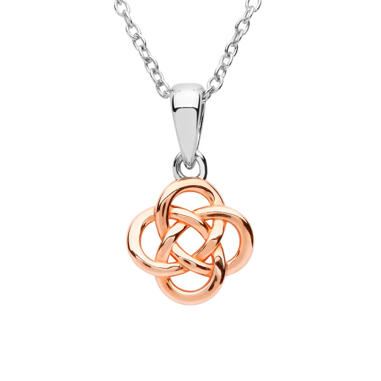 Sterling Silver Rose Gold Plated Celtic Pendant