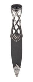 Islay Dark Pewter Sgian Dubh With Stone Top
