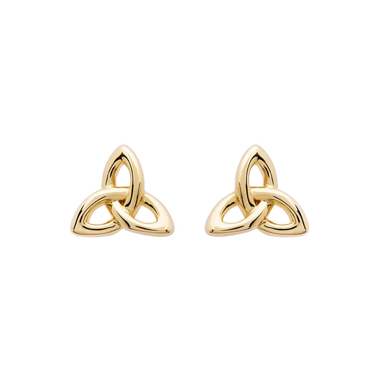 14KT Gold Vermeil Stud Trinity Knot Earrings