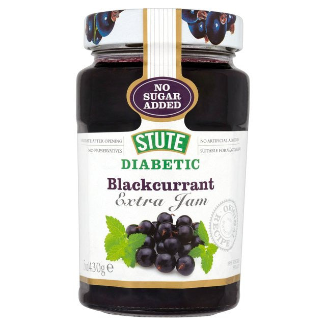 Stute Diabetic No Sugar Added Blackcurrant Jam 430g