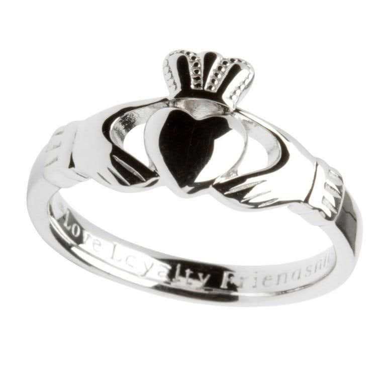 Gents Silver Comfort Fit Claddagh