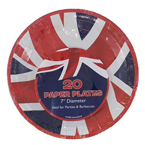 Union Jack 7" Paper Plate 20 pk