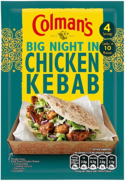 Colman's Big Night In Chicken Kebab 30g