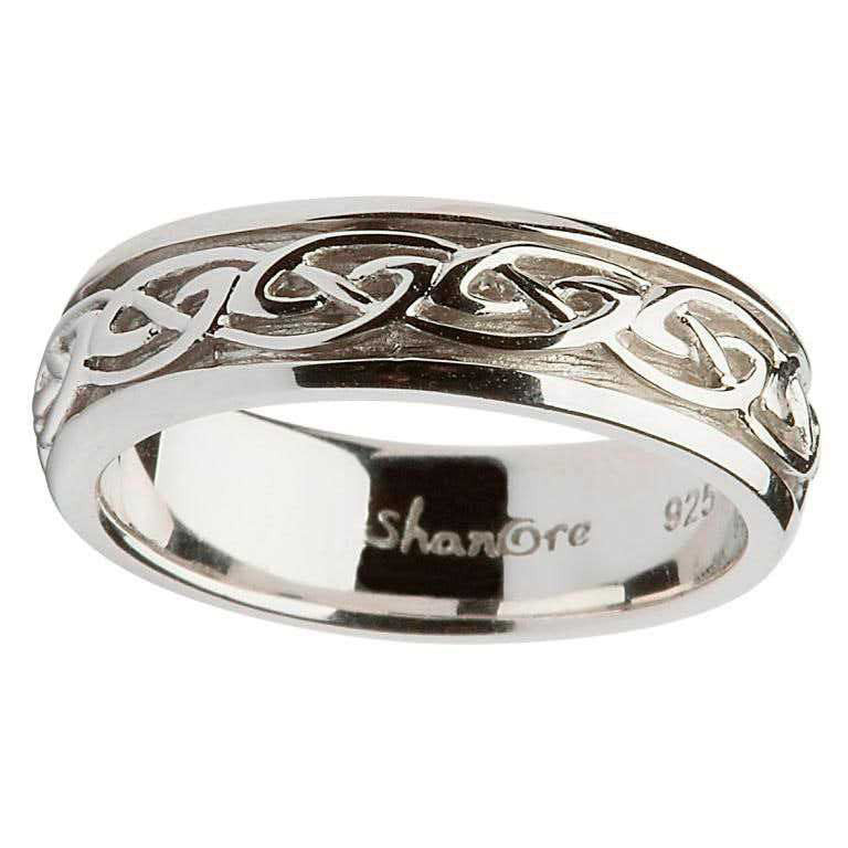 Ladies Silver Celtic Knot Wedding Ring