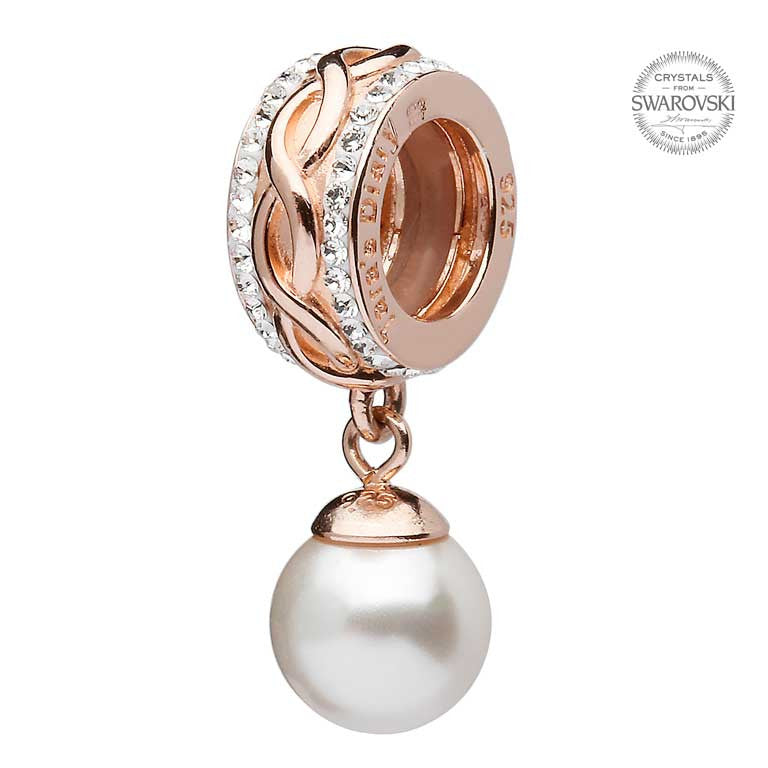 Celtic Rose Gold Plated Pearl Bead