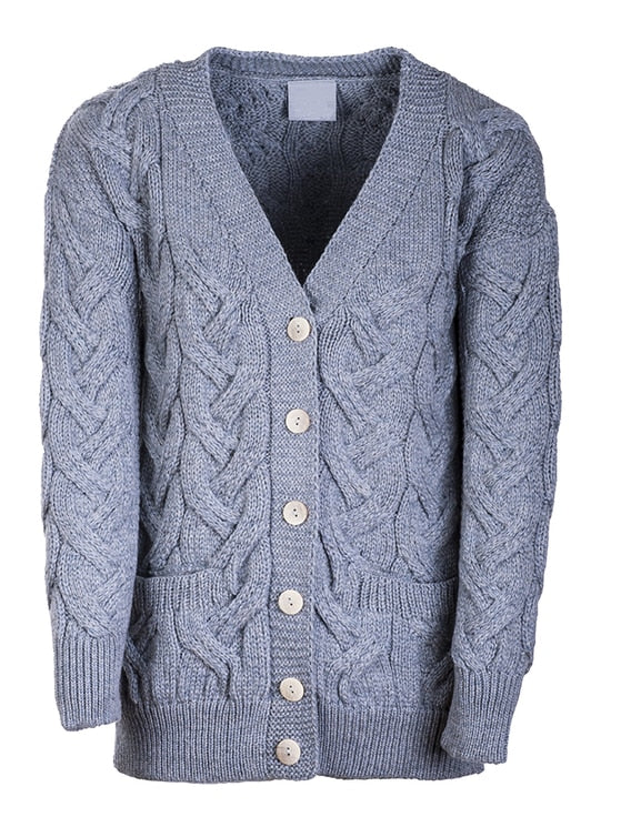 Super Soft Merino Wool Chunky Cable Knit Cardigan — The Scottish