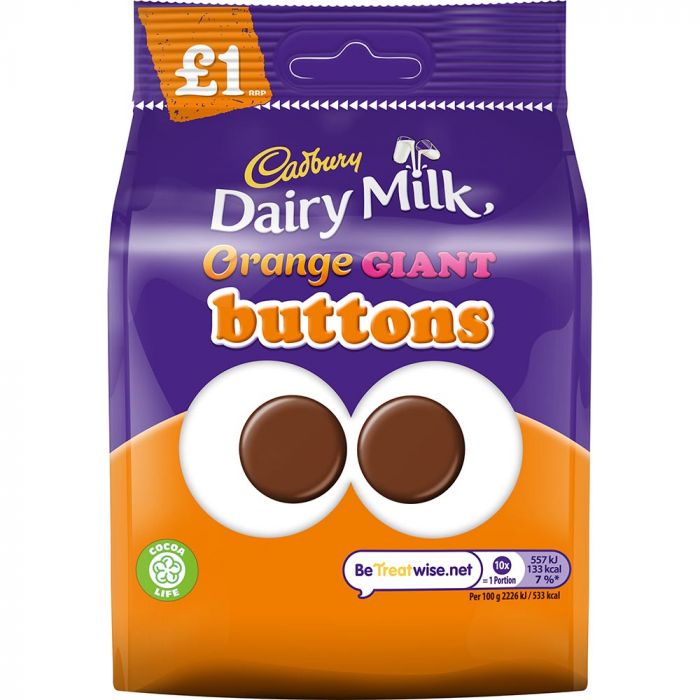 Cadbury Orange Giant Buttons 95g