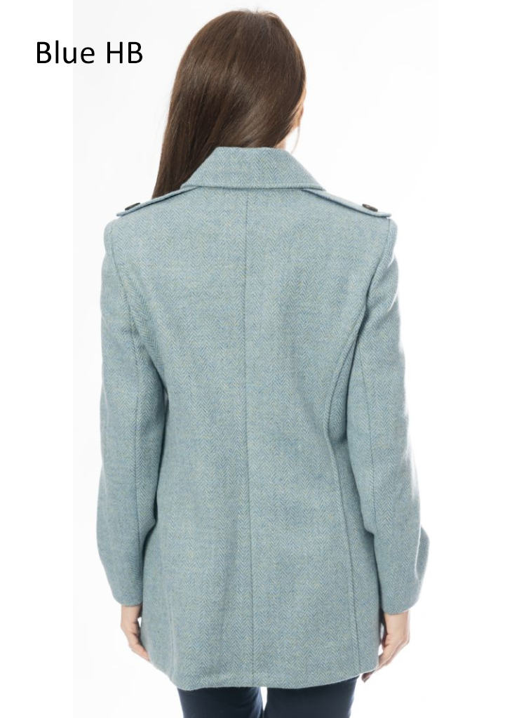 Ladies Double Breasted Tweed Coat