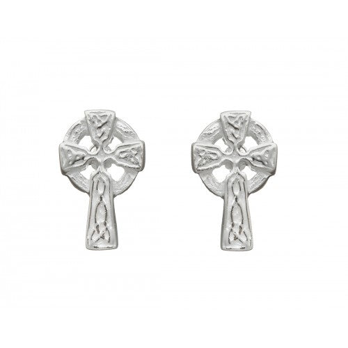 Celtic Cross Small Stud Earrings