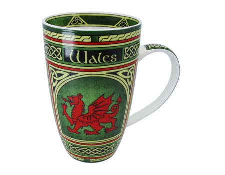 Welsh Dragon Mug - Celtic Window