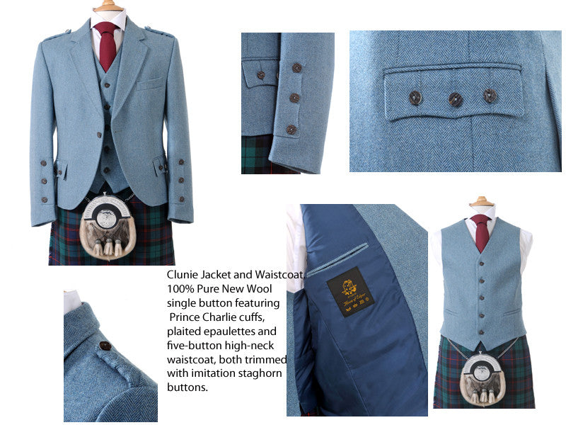 Lovat Blue Crail Jacket & Vest