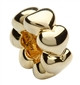 Silver Gold Plate Love Heart Bead
