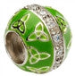 Green Enamel Trinity Bead