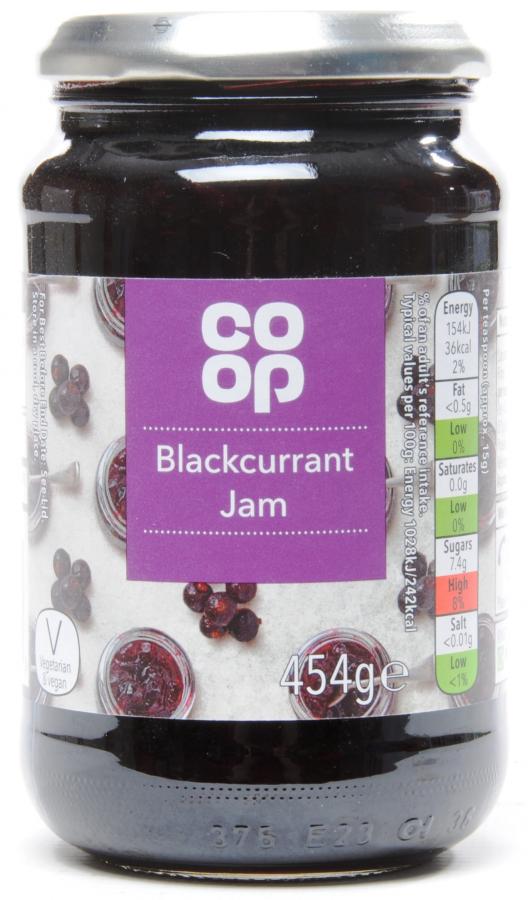 Co Op Blackcurrant Jam 420g