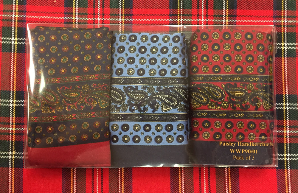 Paisley Handkerchiefs (Pack of 3)