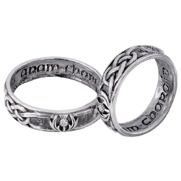 Silver Celtic Wedding/Commitment Ring