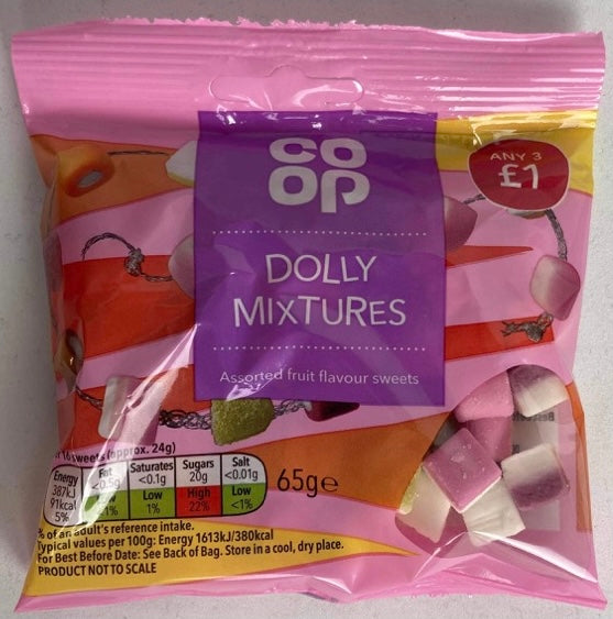Co Op Dolly Mix 65g