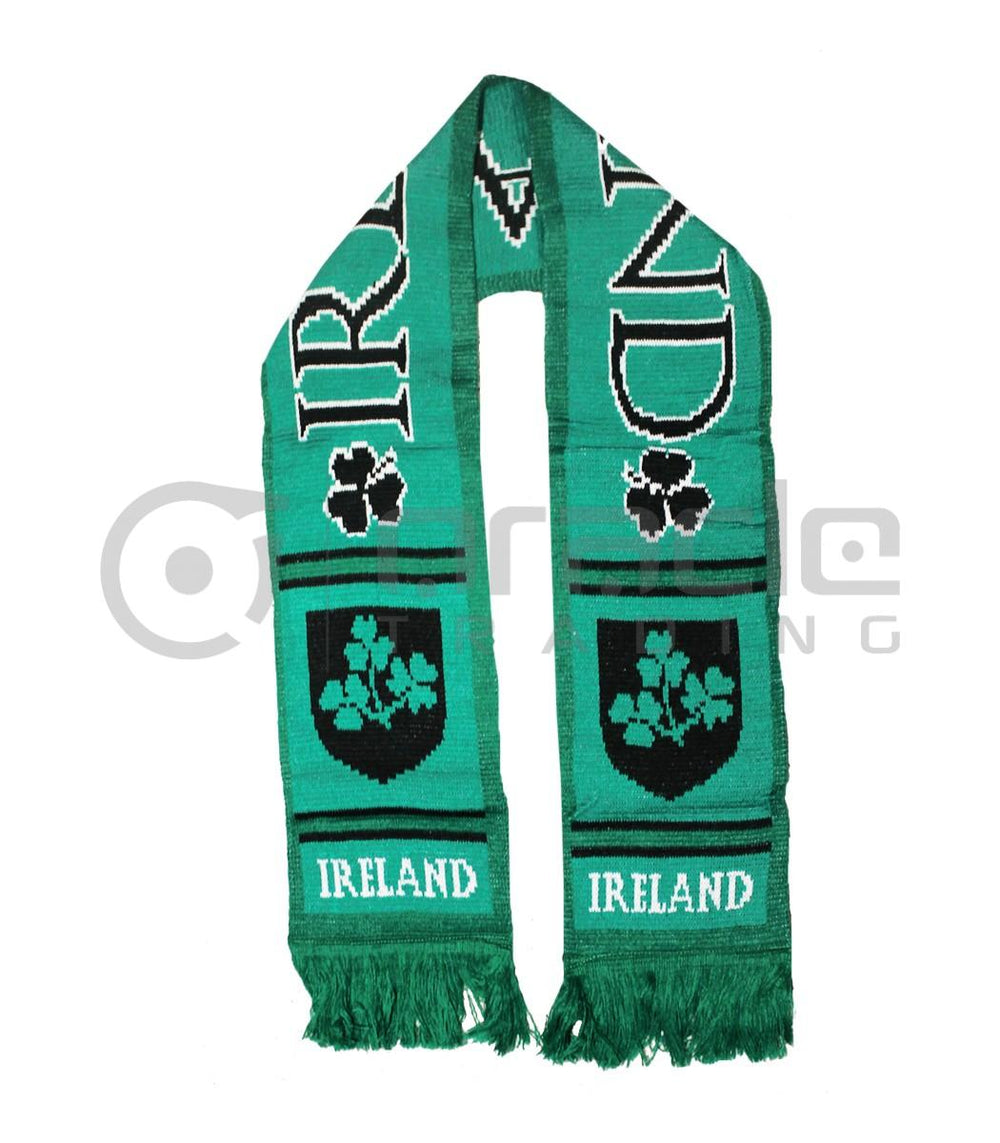 Ireland Black & Green Knitted Scarf