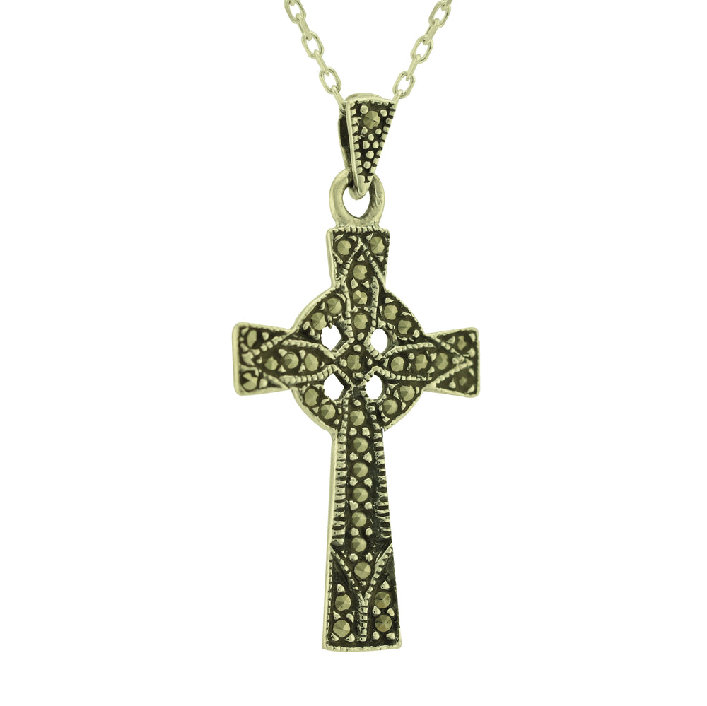 KS842-Celtic Cross with Marcasite