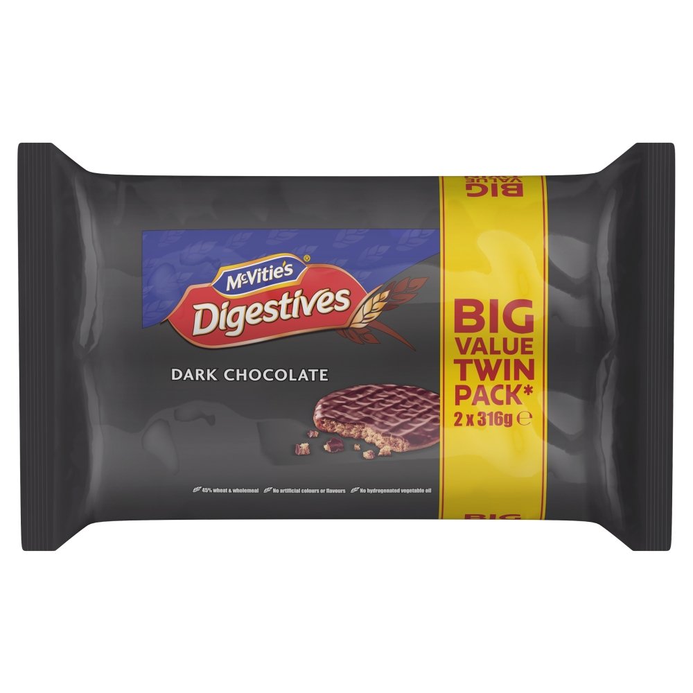 McVitie's Digestives Dark Chocolate Twin Pack