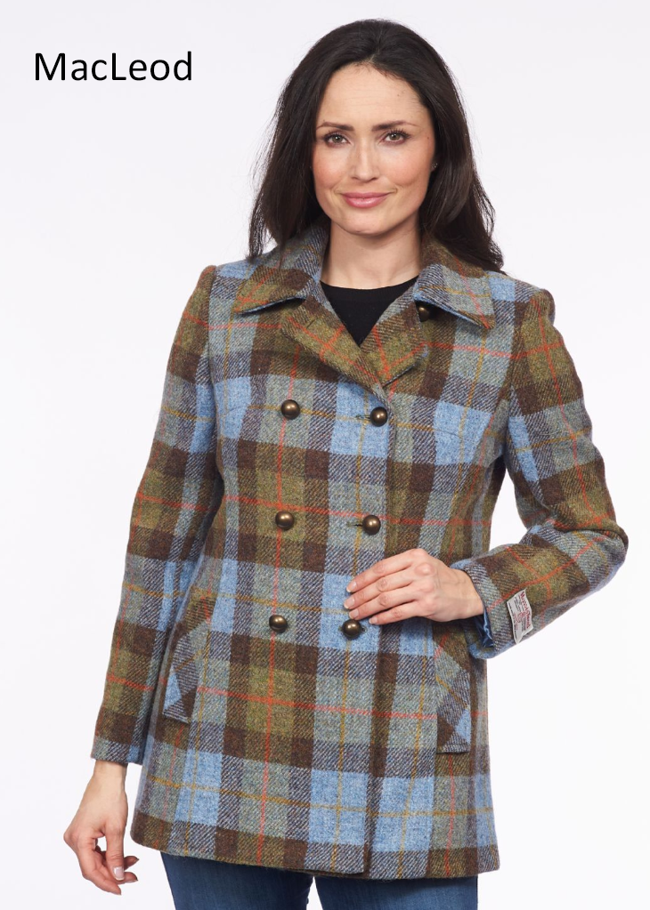 Ladies Double Breasted Tweed Coat