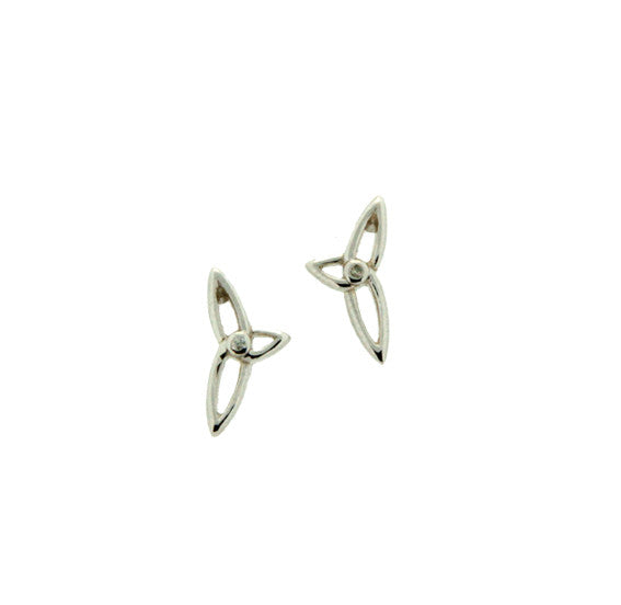 Asymmetrical Trinity Post Earrings