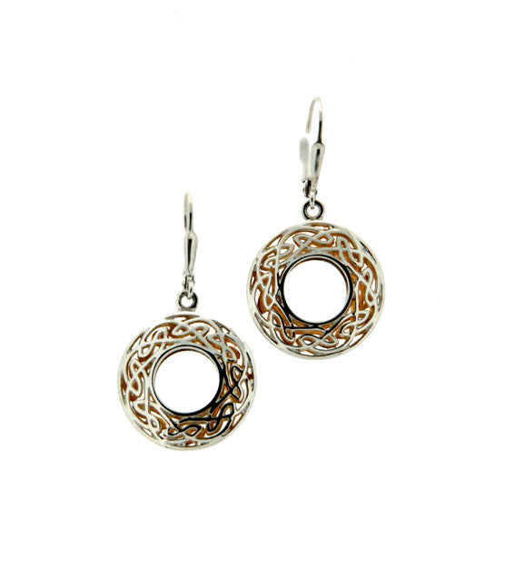 Gilded Window to the Soul Round Leverback Earrings