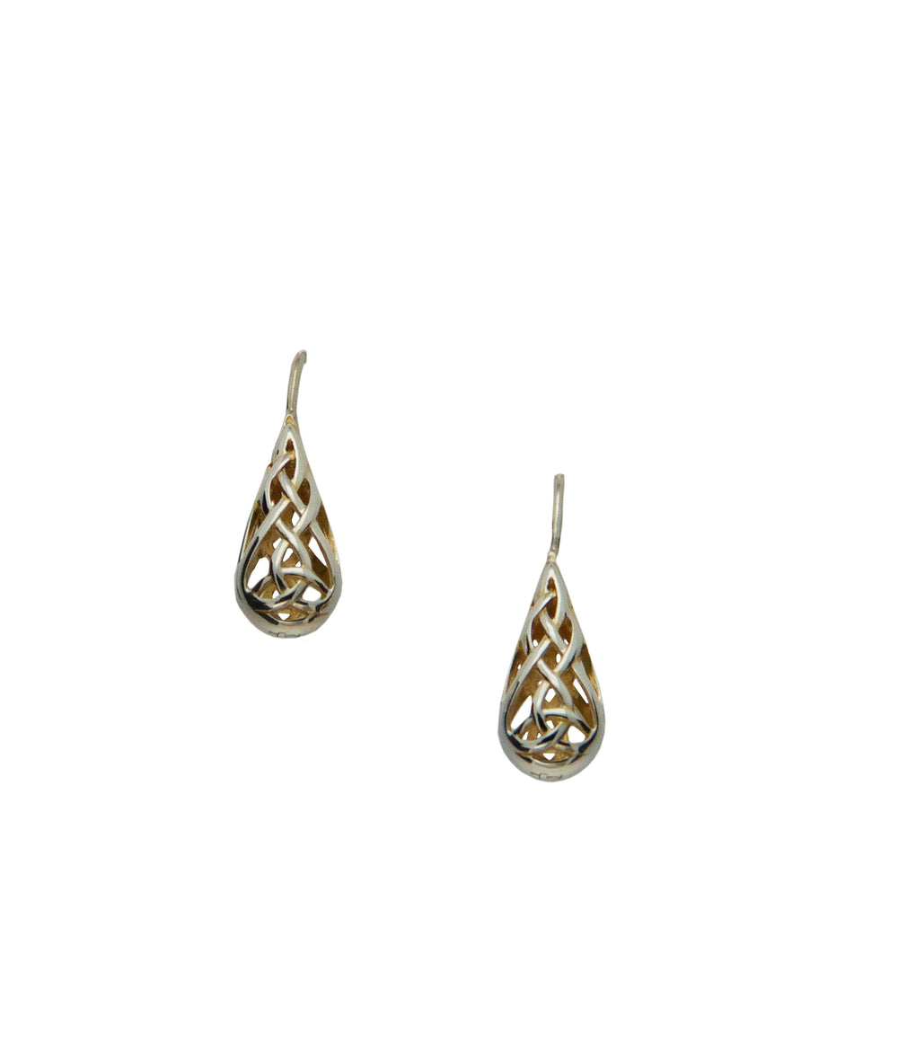 Trinity Knot Tear Drop Earrings