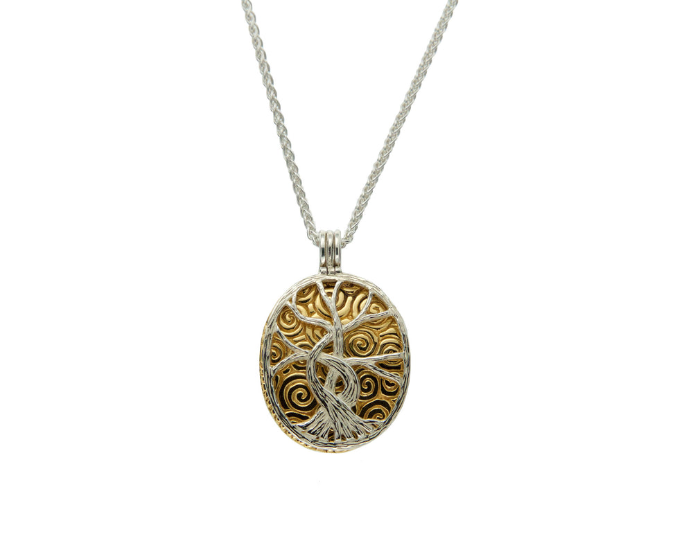 Gilded Tree of Life 4-Way Pendant