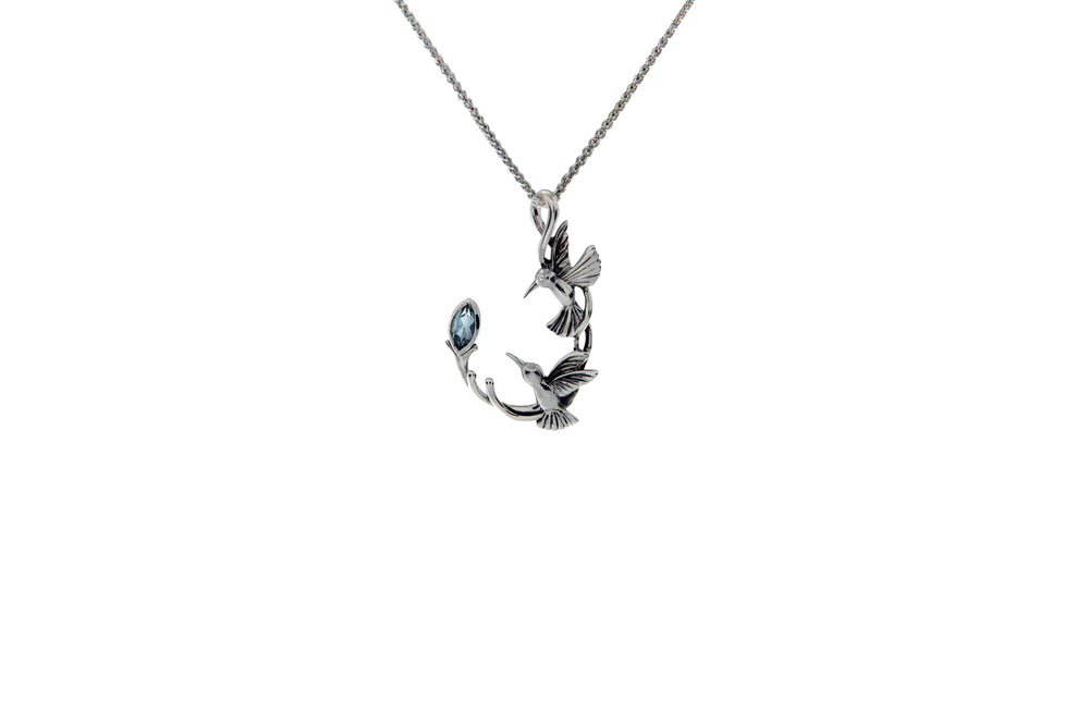 Marquis Double Hummingbird Pendant