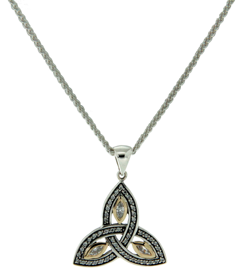 Trinity with CZ Small Pendant