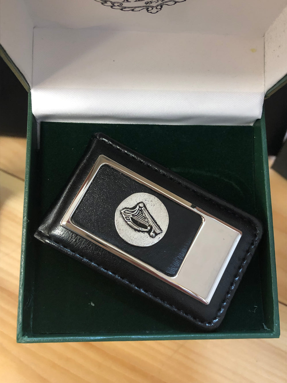 Pewter & Leather Money Clip