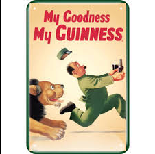 Lion "My Goodness My Guinness" Metal Pub Sign