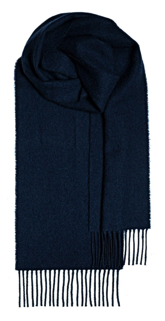 Navy Lambswool Scarf