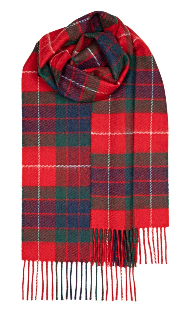 Fraser Red Modern Lambswool Scarf