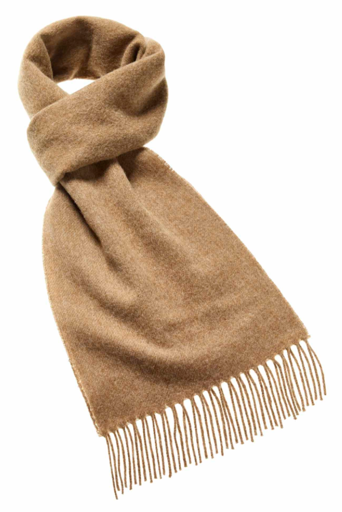 Camel Lambswool Scarf