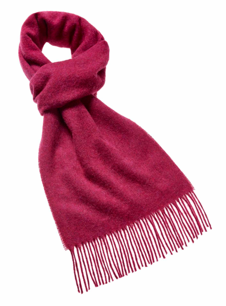 Bright Pink Lambswool Scarf