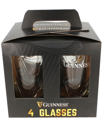 Guinness Embossed Glass 4 Pack