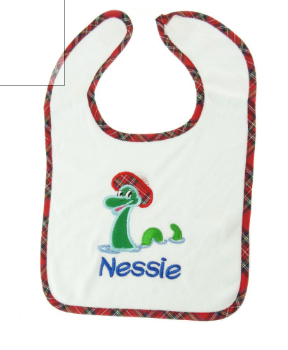 Embroidered Bib - Nessie