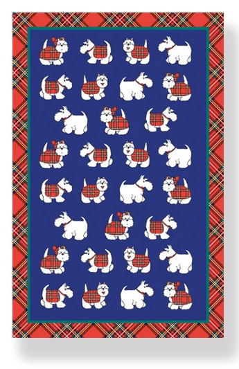 Tartan Terrier Tea Towel