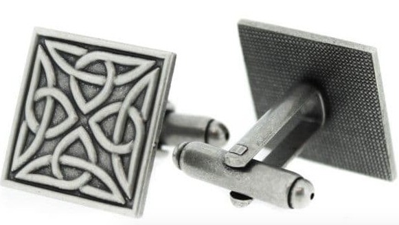 Celtic Trinity Knots Pewter Square Cufflinks