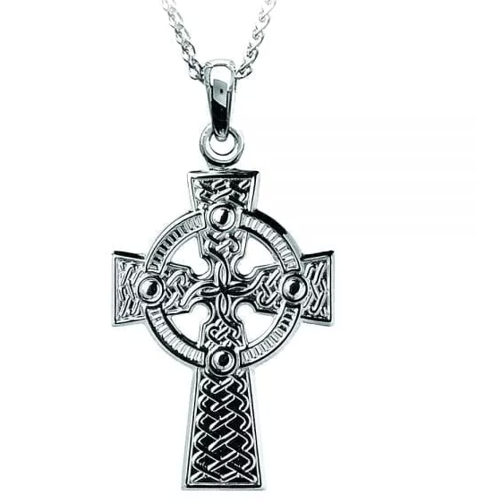 Silver Cross Traditional Celtic Knot Medium