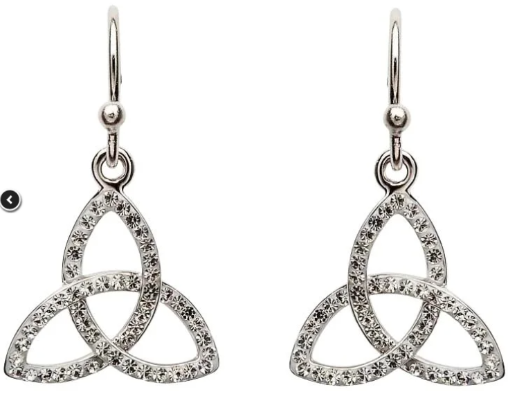 Trinity knot Earring Embellished With Crystals